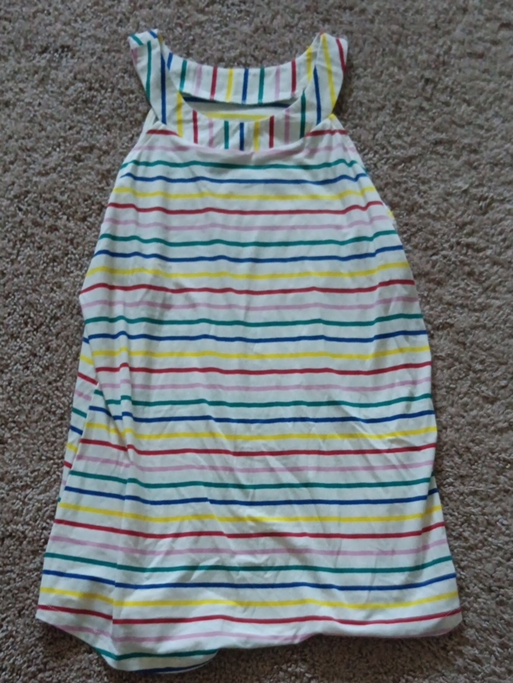 Women's Multicolor Stripe Tank Top - White